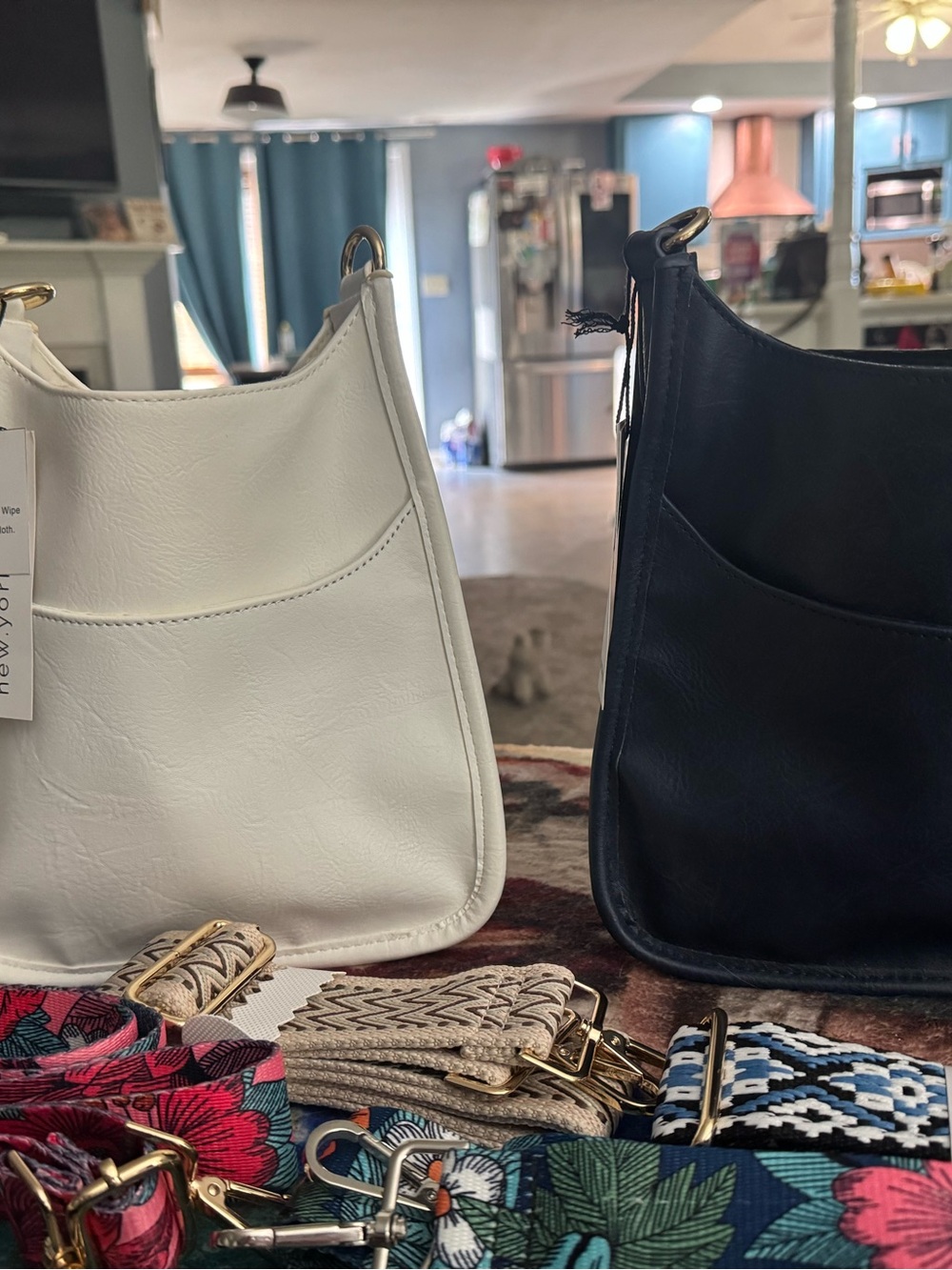 Classic White Shoulder Bag with Gold Hardware